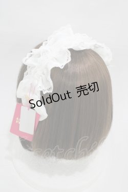 画像2: Angelic Pretty / Dolceフリルカチューシャ  シロ H-26-01-05-1005-AP-AC-NS-ZH