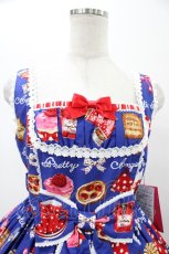 画像4: Angelic Pretty / French Cafe 切替ジャンパースカートSet Free ブルー H-26-01-05-1052-AP-OP-NS-ZH (4)