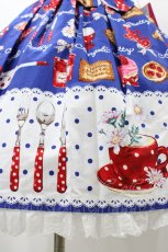 画像5: Angelic Pretty / French Cafe 切替ジャンパースカートSet Free ブルー H-26-01-05-1052-AP-OP-NS-ZH (5)