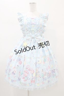 画像1: Angelic Pretty / Happy Garlandジャンパースカート Free サックス H-26-01-05-1053-AP-OP-NS-ZH