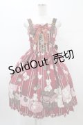 Angelic Pretty / Travelくまちゃんベルトジャンパースカート Free ワイン H-26-01-05-1056-AP-OP-NS-ZH