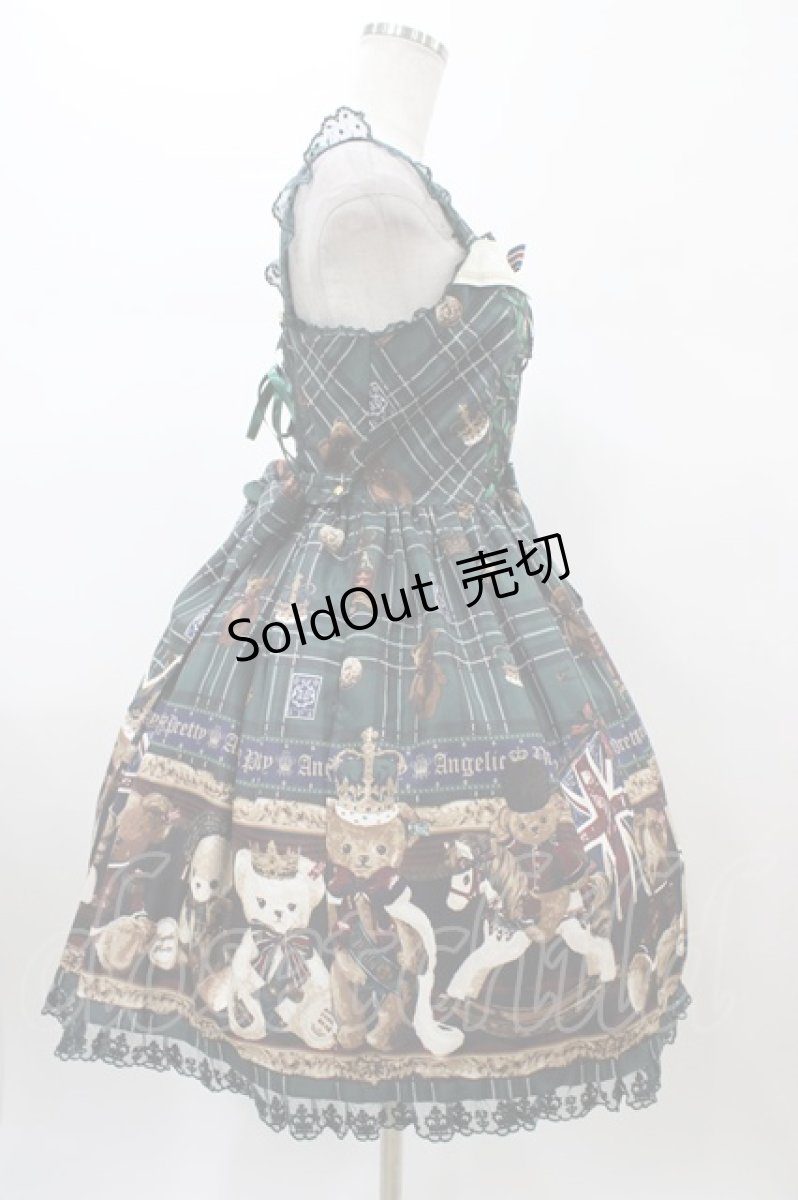 画像3: Angelic Pretty / British Bearジャンパースカート Free グリーン H-26-01-05-1057-AP-OP-NS-ZH (3)
