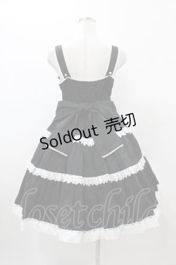 画像2: Angelic Pretty / 肩リボンジャンパースカート Free ブラック H-26-01-05-1058-AP-OP-NS-ZH