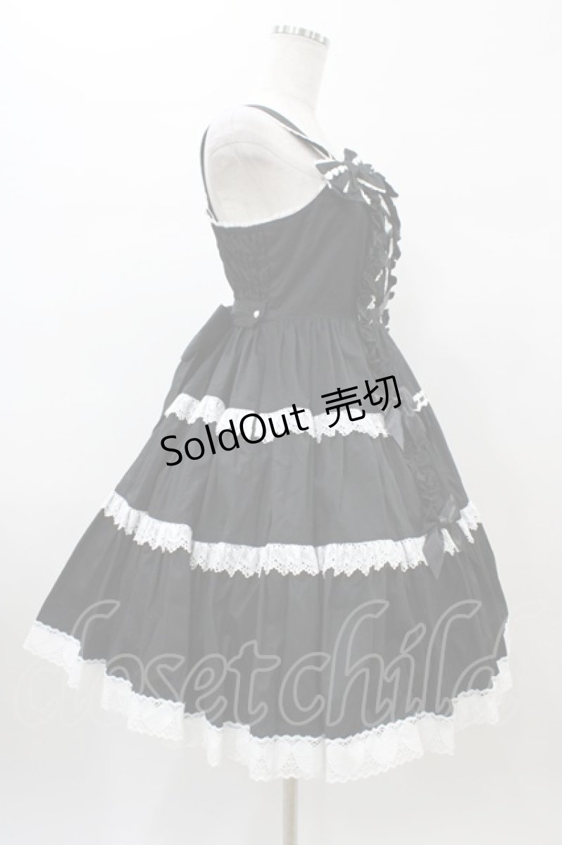 画像3: Angelic Pretty / 肩リボンジャンパースカート Free ブラック H-26-01-05-1058-AP-OP-NS-ZH (3)