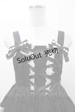 画像4: Angelic Pretty / 肩リボンジャンパースカート Free ブラック H-26-01-05-1058-AP-OP-NS-ZH