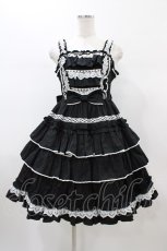 画像1: Angelic Pretty / Prettyフリルジャンパースカート Free ブラック H-26-01-05-1059-AP-OP-NS-ZH (1)