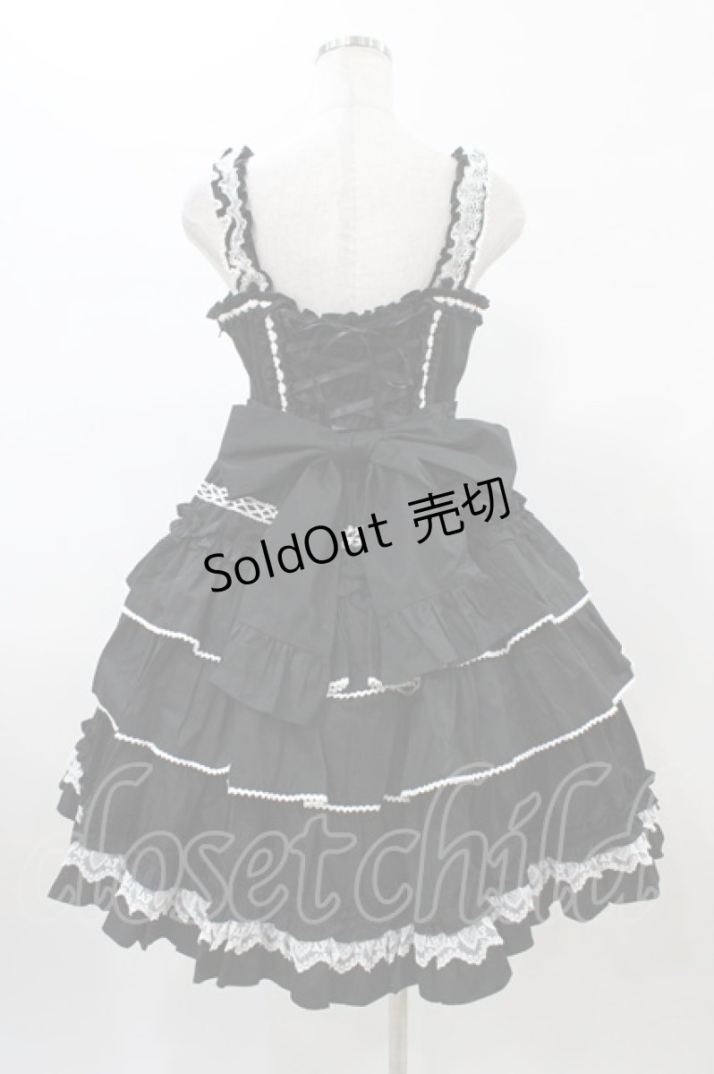 画像2: Angelic Pretty / Prettyフリルジャンパースカート Free ブラック H-26-01-05-1059-AP-OP-NS-ZH (2)