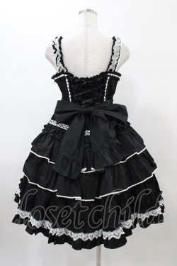 画像2: Angelic Pretty / Prettyフリルジャンパースカート Free ブラック H-26-01-05-1059-AP-OP-NS-ZH