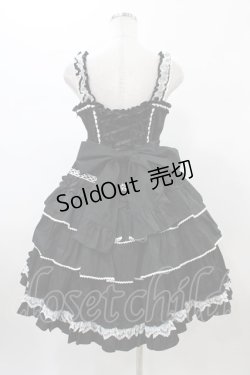 画像2: Angelic Pretty / Prettyフリルジャンパースカート Free ブラック H-26-01-05-1059-AP-OP-NS-ZH