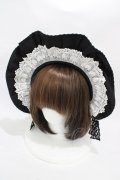 Angelic Pretty / トーションレースブリム付カチューシャ  ブラック H-26-01-05-1008-AP-AC-NS-ZH