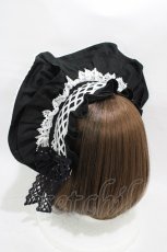 画像2: Angelic Pretty / トーションレースブリム付カチューシャ  ブラック H-26-01-05-1008-AP-AC-NS-ZH (2)