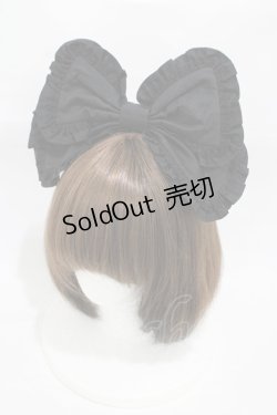 画像1: Angelic Pretty / Cuteフリルカチューシャ  ブラック H-26-01-05-1013-AP-AC-NS-ZH