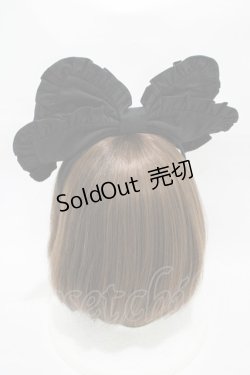 画像2: Angelic Pretty / Cuteフリルカチューシャ  ブラック H-26-01-05-1013-AP-AC-NS-ZH