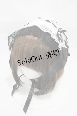 画像1: Angelic Pretty / レースハートチャームバラレースヘッドドレス  ブラック H-26-01-05-1022-AP-AC-NS-ZH