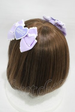 画像2: Angelic Pretty / HeartワッペンリボンクリップSet  ラベンダー H-26-01-05-1026-AP-AC-NS-ZH