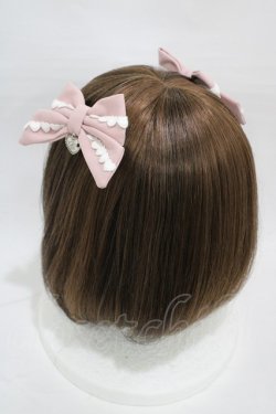 画像2: DearMyLove / Emilyハートチャームリボンツインクリップ2個セット  ピンク H-26-01-05-1027-EL-AC-NS-ZH