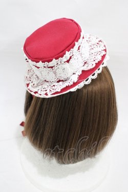 画像2: Angelic Pretty / Elegant RoseミニHat  レッド H-26-01-05-1029-AP-AC-NS-ZH
