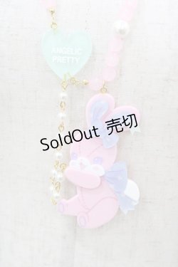 画像1: Angelic Pretty / Happyリリカルバニーネックレス  ピンク H-26-01-05-1032-AP-AC-NS-ZH
