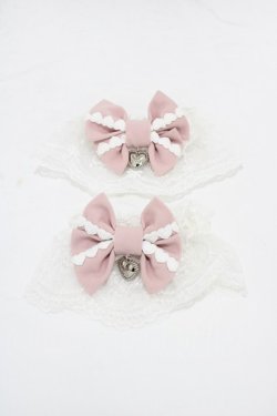 画像1: DearMyLove / Emilyハートチャームお袖留め  シロ/ピンク H-26-01-05-1035-EL-ZA-NS-ZH