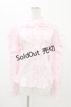 画像1: Angelic Pretty / おめかしはしごレース付け袖ブラウス Free ピンク H-26-01-05-1039-AP-BL-NS-ZH