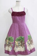 Emily Temple cute / アリスのティーパーティーフリルノースリーブワンピース  パープル H-26-01-06-001-ET-OP-KB-ZH