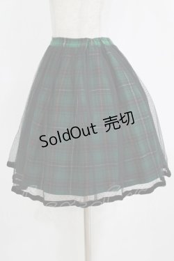 画像2: Emily Temple cute / チュールタータンスカート  グリーン H-26-01-06-022-ET-SK-KB-ZH