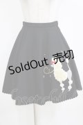 Emily Temple cute / プードルアップリケウールスカート  ブラック H-26-01-06-024-ET-SK-KB-ZH