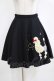 画像1: Emily Temple cute / プードルアップリケウールスカート  ブラック H-26-01-06-024-ET-SK-KB-ZH (1)