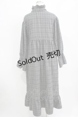 画像3: merry jenny / チェックブラウジングリボンワンピース  グレー H-26-01-06-027-LO-OP-KB-ZH