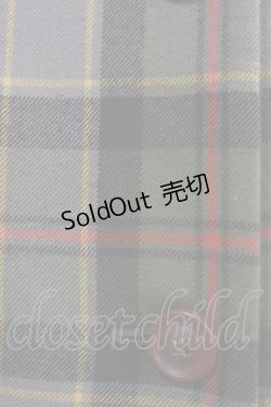 画像4: Jane Marple / ウールタータンのダブルボタンコート  グリーン H-26-01-06-031-JM-CO-KB-ZH