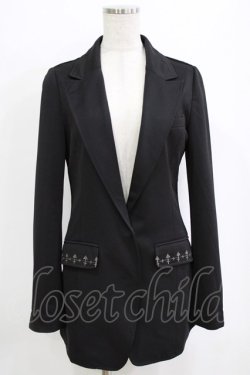 画像1: Rozen Kavalier / 刺繍ロングジャケット  ブラック H-26-01-06-037-OO-JA-KB-ZH