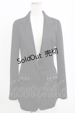 画像1: Rozen Kavalier / 刺繍ロングジャケット  ブラック H-26-01-06-037-OO-JA-KB-ZH