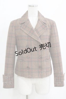 画像1: Jane Marple / ビッググレンチェックのジャケット  ブラウン H-26-01-06-039-JM-JA-KB-ZH