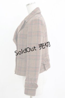 画像2: Jane Marple / ビッググレンチェックのジャケット  ブラウン H-26-01-06-039-JM-JA-KB-ZH