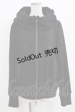 画像1: Rozen Kavalier / リブ切替刺繍ブルゾン  ブラック H-26-01-06-041-OO-TO-KB-ZH