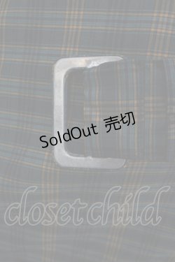 画像3: an another angelus / Vネックチェックフレアーワンピース Free GREEN H-26-01-06-1004-CA-OP-NS-ZH