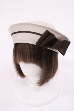 画像1: Kurumi Collaboration / KRM*マリンハット  ベージュ H-26-01-06-1042-LO-AC-NS-ZH