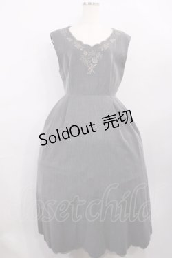 画像1: an another angelus / ローズカットワーク刺繍ジャンパースカート Free GRAY H-26-01-06-1005-CA-OP-NS-ZH