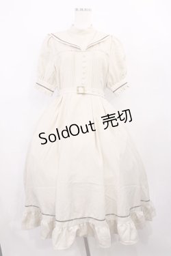 画像1: Kurumi Collaboration / マリンアカデミアワンピース M ベージュ H-26-01-06-1008-LO-OP-NS-ZH