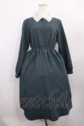 F i.n.t / カットワーククレリック衿ワンピース Free BLUE GREEN H-26-01-06-1011-CA-OP-NS-ZH