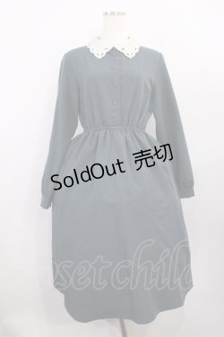 画像1: F i.n.t / カットワーククレリック衿ワンピース Free BLUE GREEN H-26-01-06-1011-CA-OP-NS-ZH