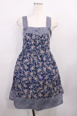 画像1: Fi.n.t / 花柄ワンピース Free ネイビー H-26-01-06-1013-CA-OP-NS-ZH