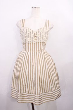 画像1: Fi.n.t / ストライプワンピース Free ベージュ H-26-01-06-1014-CA-OP-NS-ZH