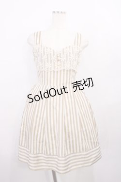 画像1: Fi.n.t / ストライプワンピース Free ベージュ H-26-01-06-1014-CA-OP-NS-ZH