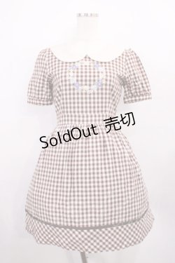 画像1: Fi.n.t / ギンガムワンピース Free ブラウン H-26-01-06-1015-CA-OP-NS-ZH