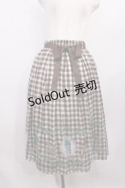 画像1: axes femme / チョコミントプリントスカート Free ブラウン H-26-01-06-1016-AX-SK-NS-ZH