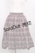 axes femme / イレヘムチェックスカート M ボルドー H-26-01-06-1018-AX-SK-NS-ZH