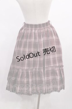 画像2: axes femme / イレヘムチェックスカート M ボルドー H-26-01-06-1018-AX-SK-NS-ZH