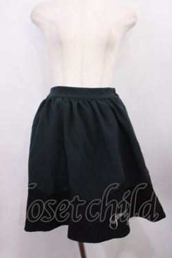 画像1: axes femme POETIQUE / トランプ刺繍バイカラースカート M ブラック/グリーン H-26-01-06-1021-AX-SK-NS-ZH