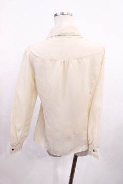 画像2: axes femme / ローズトランプ刺繍ブラウス M 生成り H-26-01-06-1028-AX-BL-NS-ZH